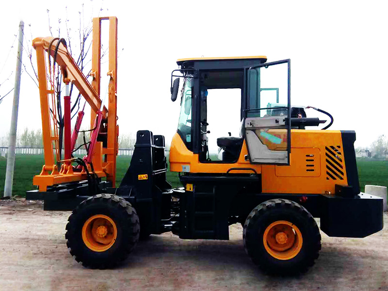 鏟車式護欄打樁機